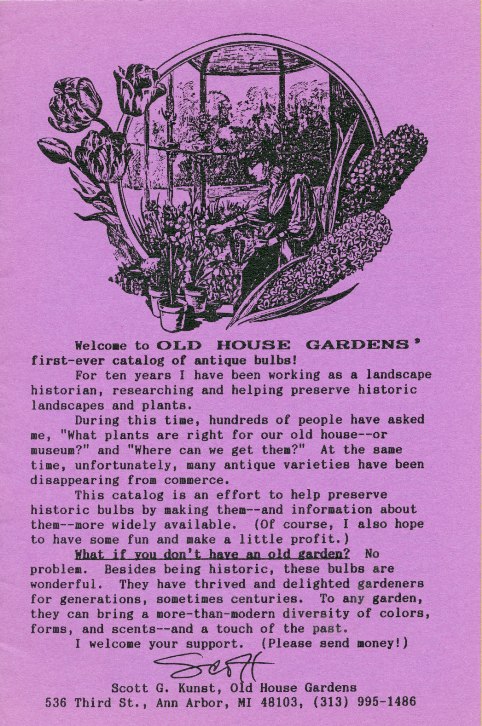 20 Years of OHG Catalog Covers and History Online – www.OldHouseGardens.com