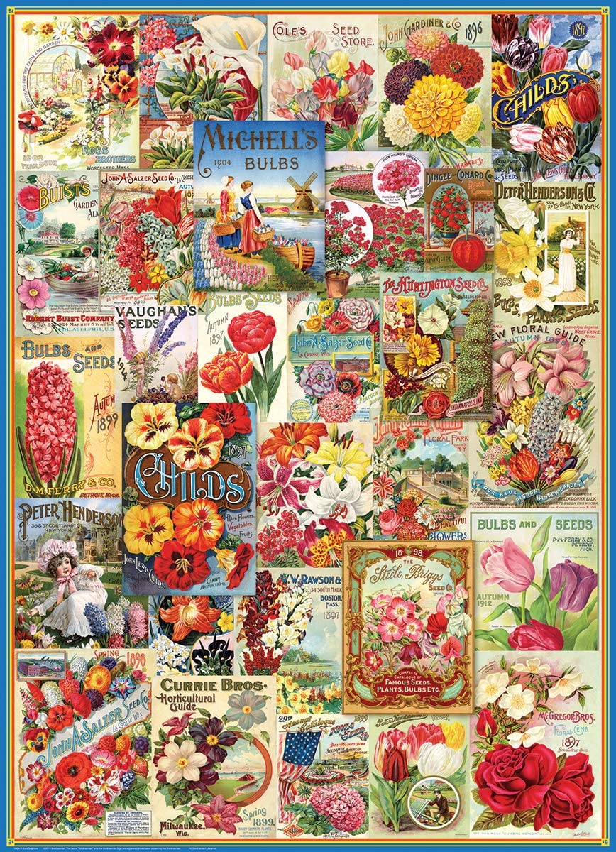 Canvas Prints 1912 Bulb Seed Guide Cover Tulips Flowers Print Picture Detroit 